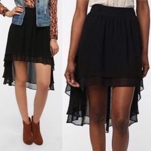 Black high low skirt from Urban Outfitters